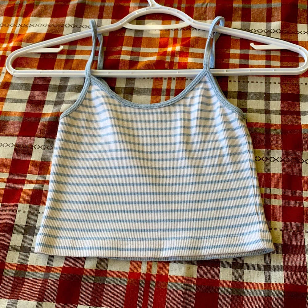 PacSun baby blue striped shirt size xs